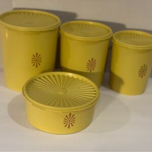 Tupperware Mustard Canister Set
